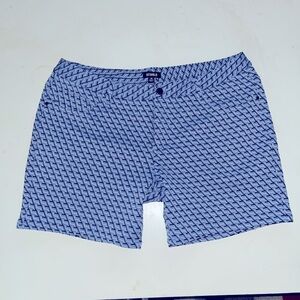 Blue Patterned Shorts